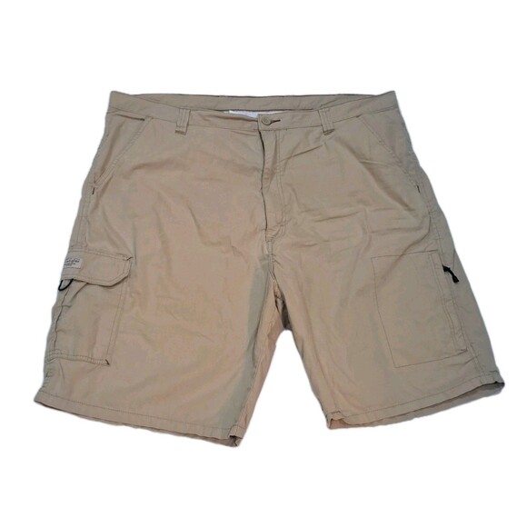 Wrangler Mens Tan Flat Front Chino Cargo Short Size 42 - Picture 1 of 16